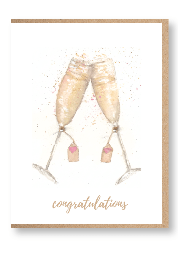 Congratulations - Champagne Flutes