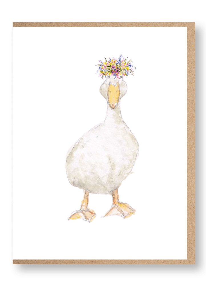 Duck with Flower Crown