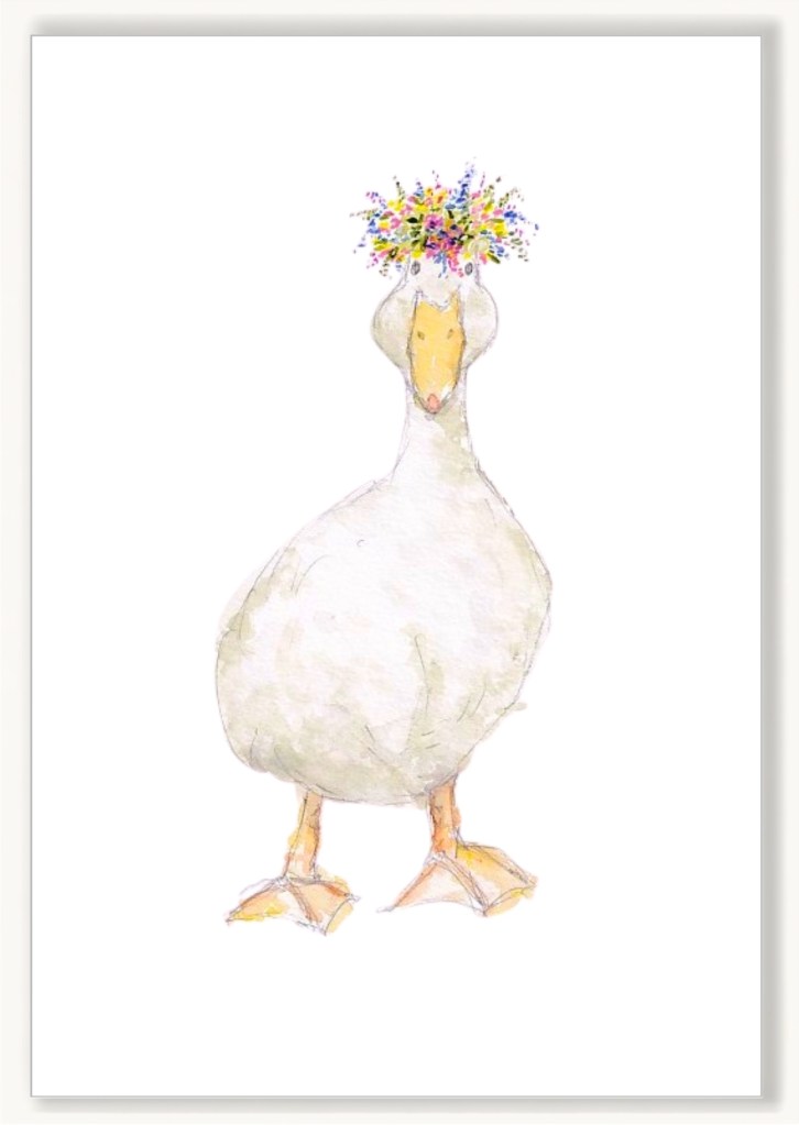 Duck with Flower Crown