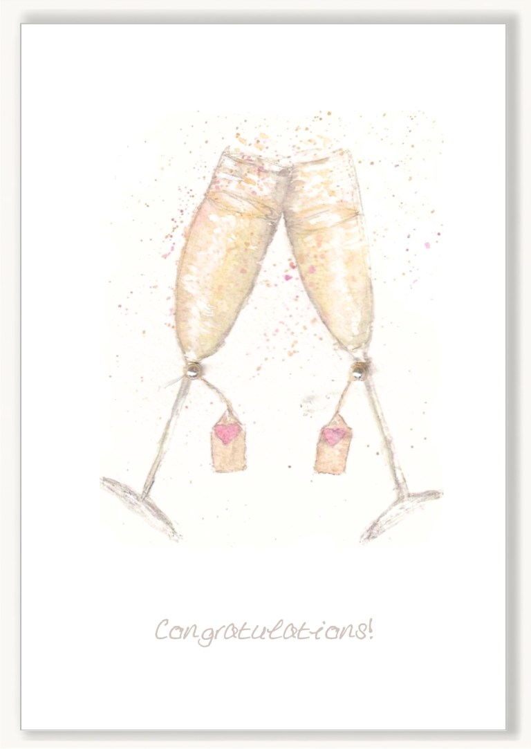 Congratulations - Champagne Flutes